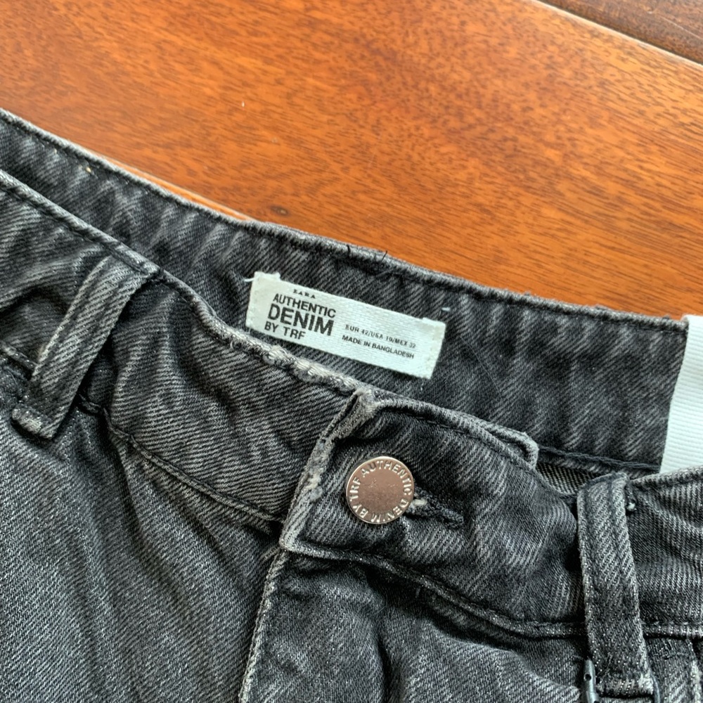 Zara High Waisted Denim Mom Shorts Women’s Euro 42